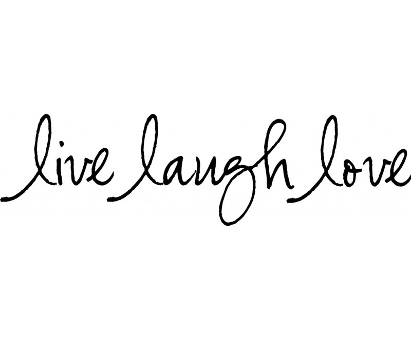 Vinyl Rub-On - Live Laugh Love - 8-inch