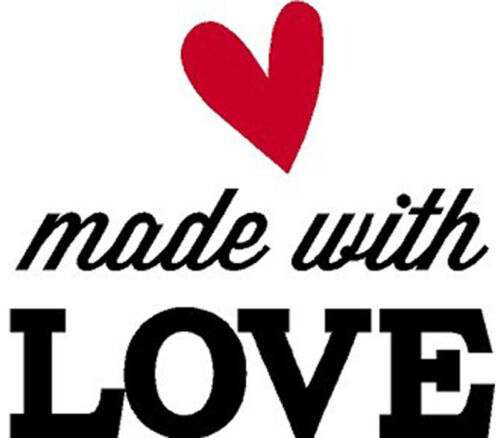 Iron On - Made With Love - With Heart