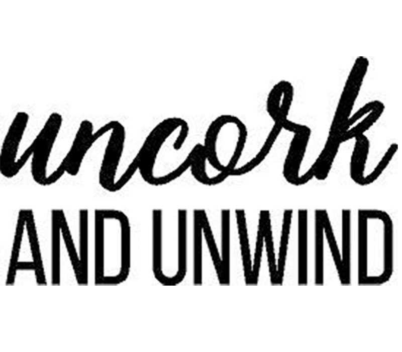 Vinyl Rub-On - Uncork And Unwind - Black