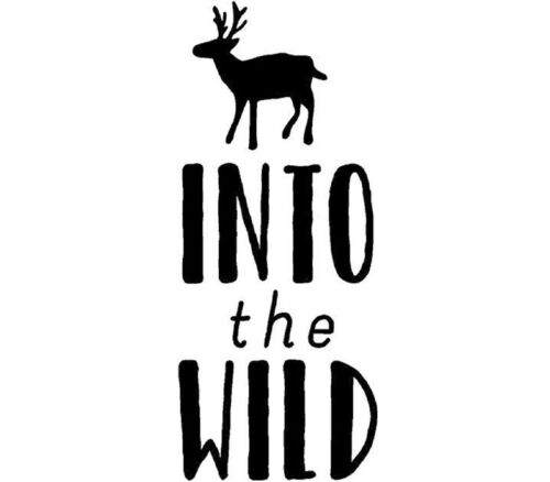 Vinyl Rub-On - Into The Wild With Deer - 6-1/4-inch