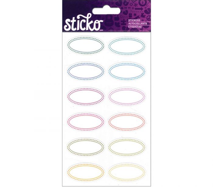 EK Sticko - Sticker Labels Color Oval