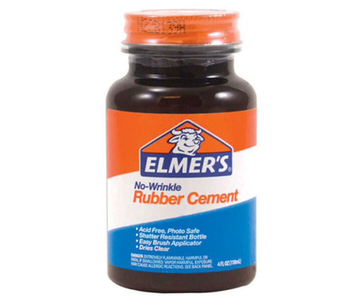Elmers No Wrinkle Rubber Cement - 4-ounce