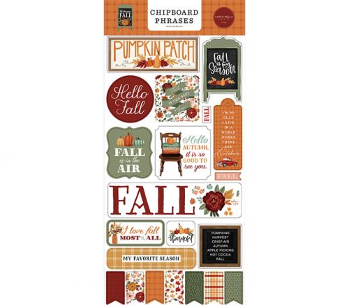 Echo Park Chipboard Phrases - Welcome Fall