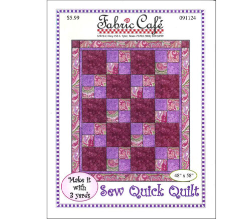 Fabric Cafe - Sew Quick 3-Yard Quilt Pattern