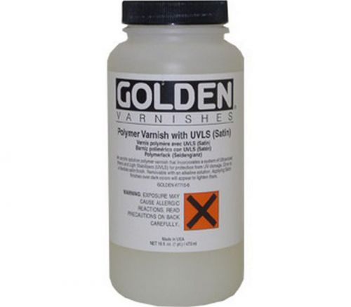 Golden Satin Polymer Varnish With UVLS - 8-ounce