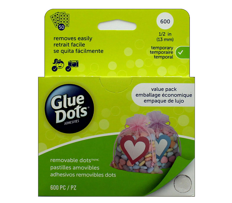 Glue Dots - Removable - 1/2-inch - 600 Piece - Craft Warehouse