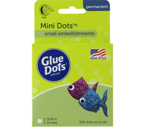 Glue Dots - Mini 3/16-inch Box Clear 300 Piece