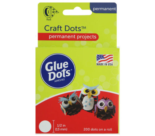 Glue Dots - Craft 1/2-inch Box Clear 200 Piece