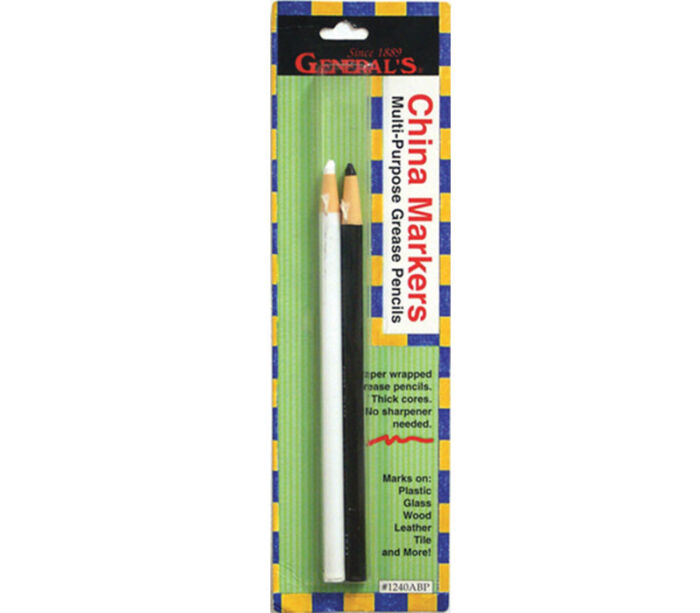 General Pencil China Marker - White And Black - 2 Piece