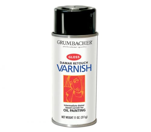 Grumbacher Damar Retouch Gloss Varnish Spray - 11-ounce