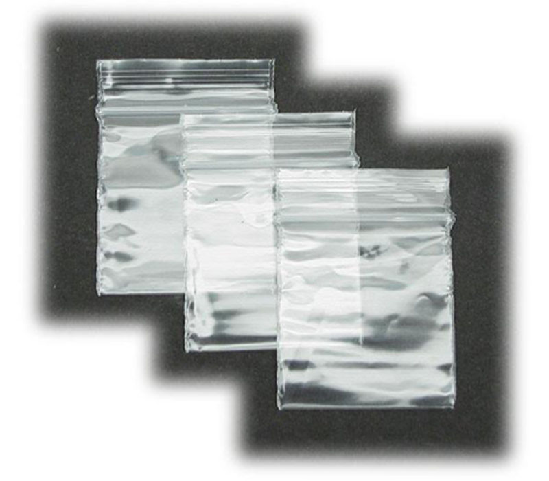 G.T.Bag - Zip Bags Plain 2mil 100 Piece 1-inch x 1-inch