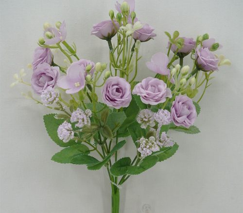 Mini Rose Bush - 5 Stem - 11-inch - Lavender