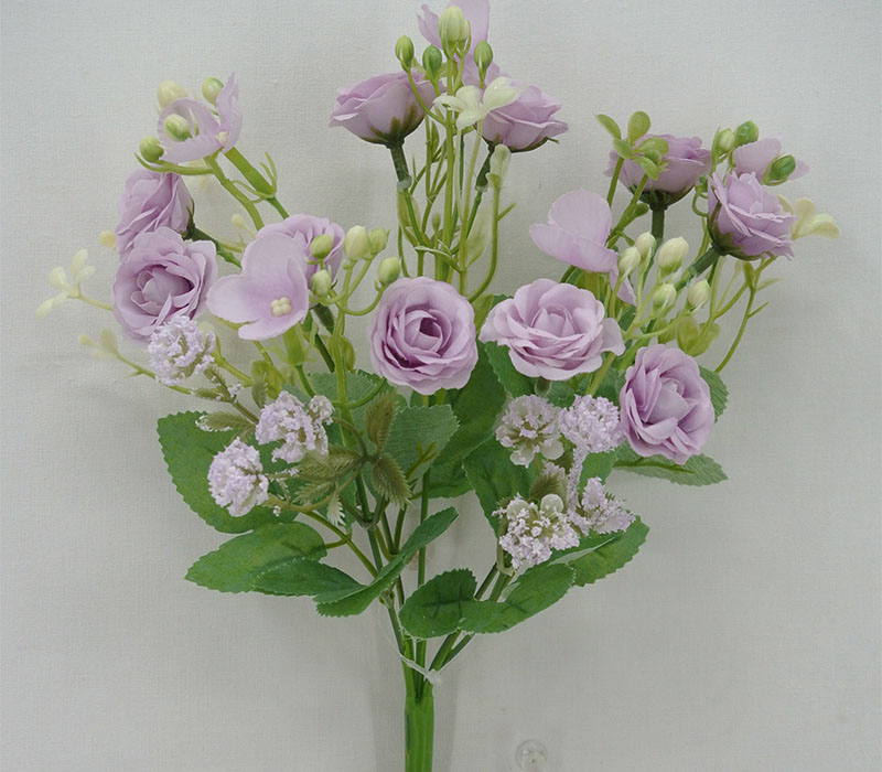 Mini Rose Bush - 5 Stem - 11-inch - Lavender