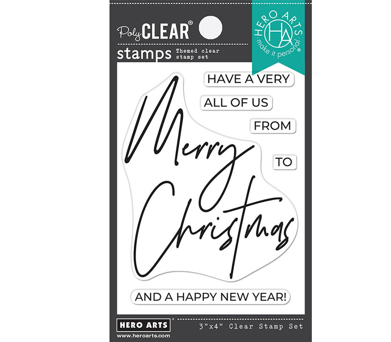 Hero Art Stamp - Greetings Merry Christmas