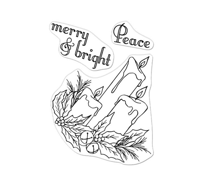 Hero Art Stamp - Holiday Candle Arrangement