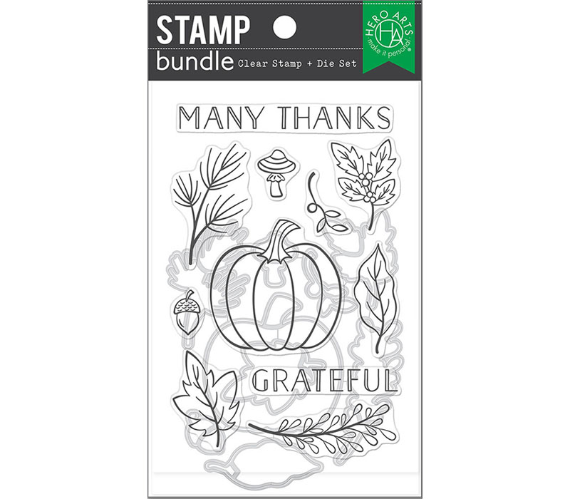 Hero Art Die and Stamp Bundle - Grateful Pumpkin