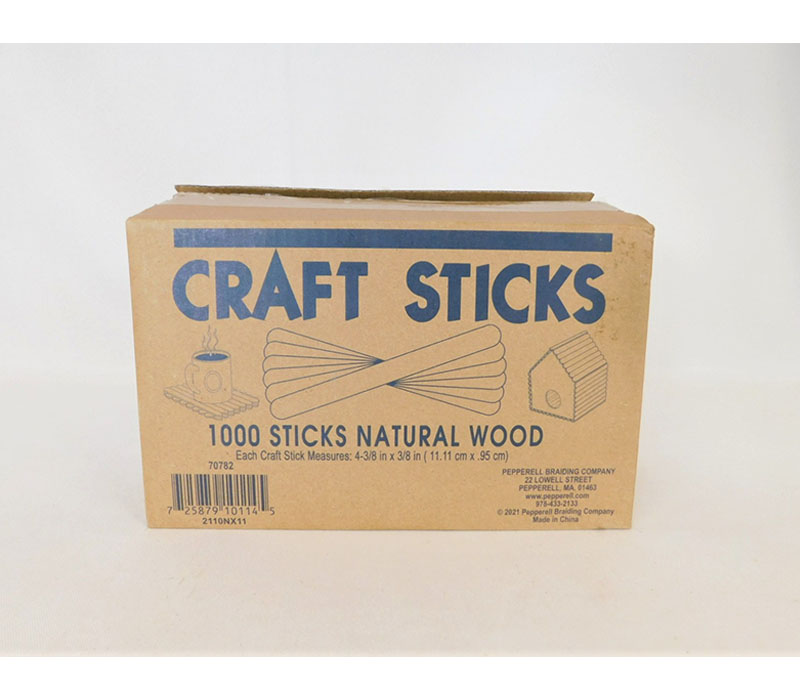 Pepperell Wood Craft Sticks - 1000 Piece