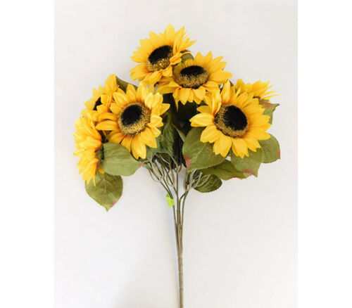 Color Fast Sunflower Bush with 7 Stems - 23-inch