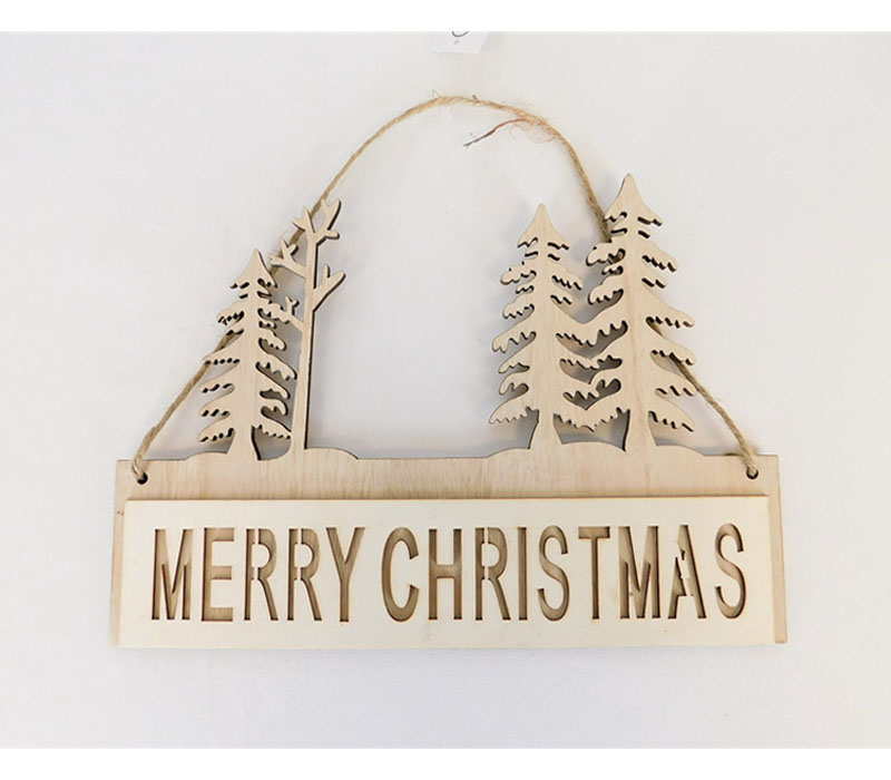 Merry Christmas Unfinished Sign - 11-inch x 8-inch