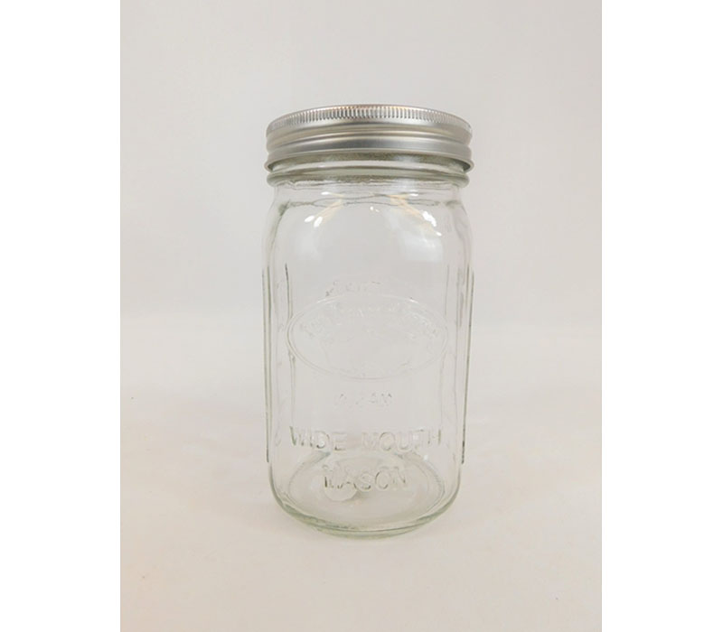 Quart Glass Mason Jars with Lids - 12 Pc.