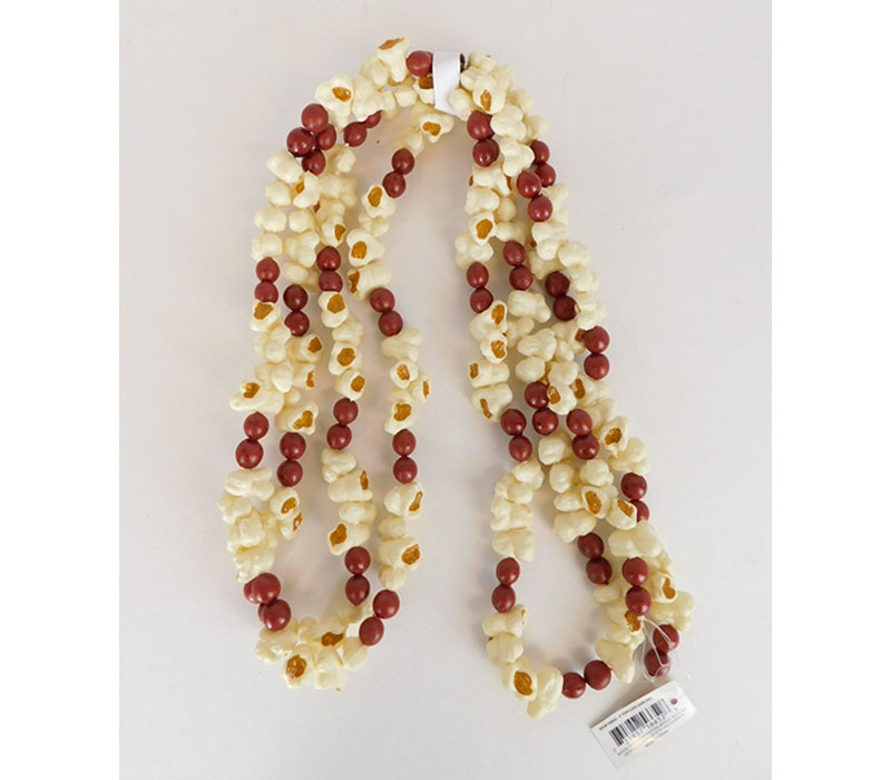 Plastic Popcorn Garland - 9-foot