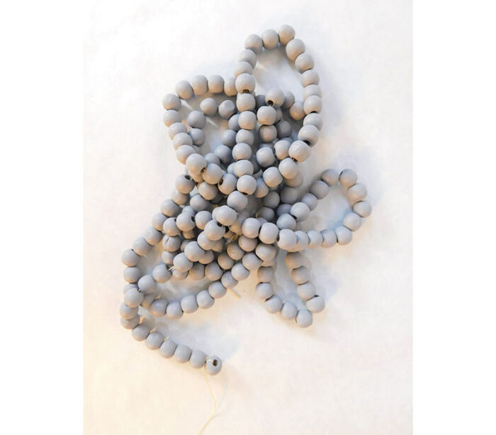 Garland Wooden Beads - Grey - 9-foot - Image 2