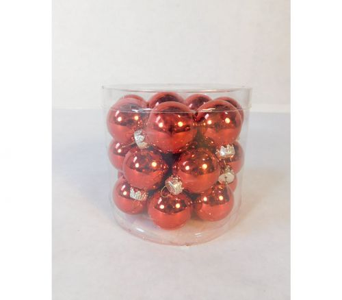 Ornament - Red - 24 Piece - 1-1/4-inch
