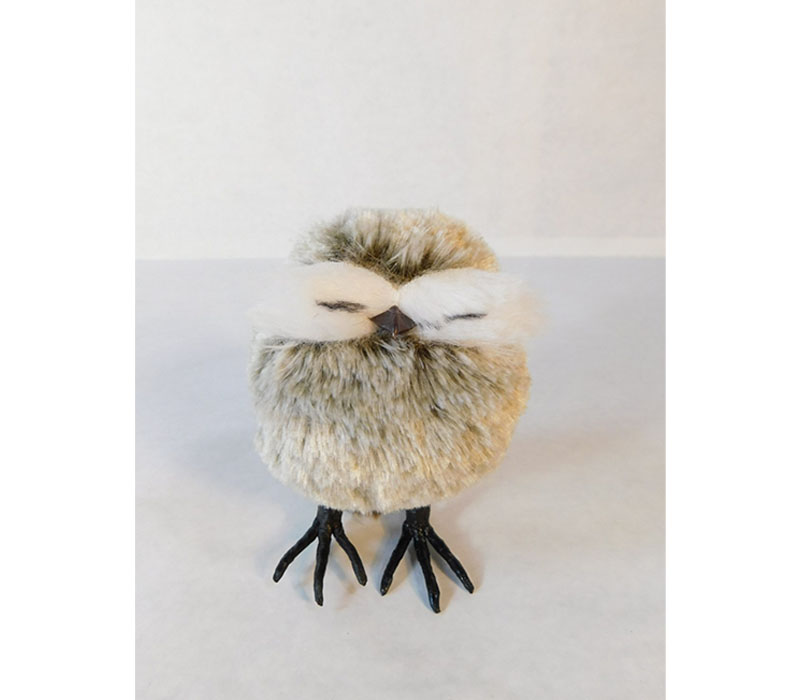 Poof Owl - Brown White and Black