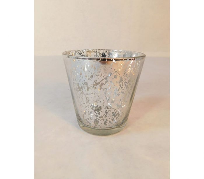 Candle Holder - Mercury Glass - Silver