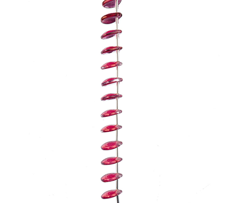 Crystal Lane DIY Flower 7-inch Bead Strand Petal Red 11x12mm - 21pcs