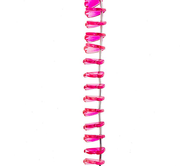 Crystal Lane DIY Flower 7-inch Bead Strand Leaf Pink 15x16mm 21pcs