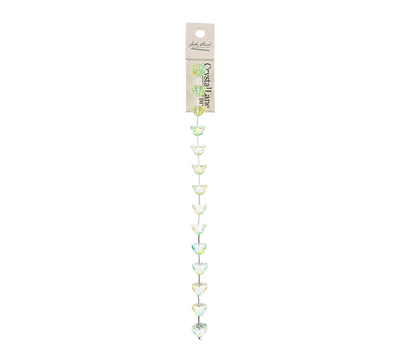 Crystal Lane DIY Flower 7-inch Bead Strand Lotus Green and Blue Mix10mm 15pcs