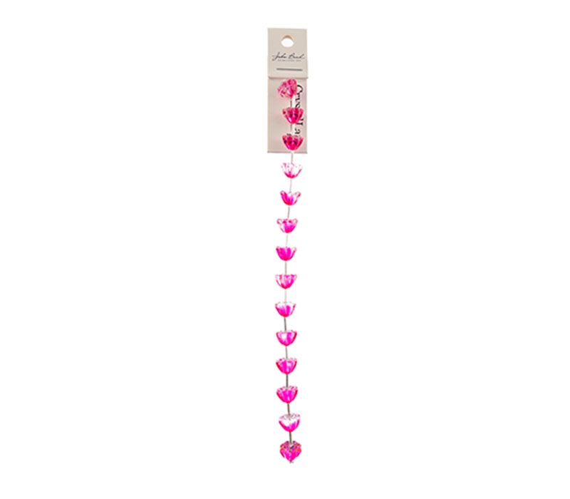 Crystal Lane DIY Flower 7-inch Bead Strand Lotus Pink 10mm 15pcs