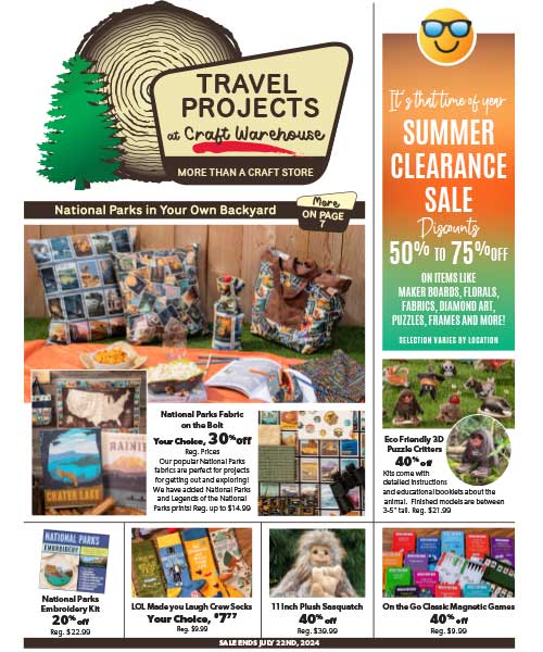 Travel Projects at Craft Warehouse