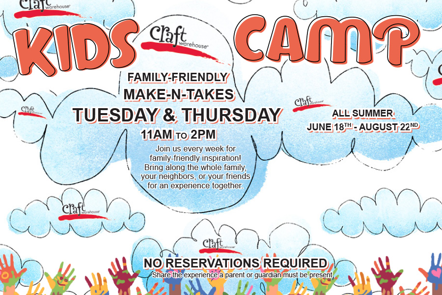 Summer Kids Camp at Craft Warehouse – Back by Popular Demand!