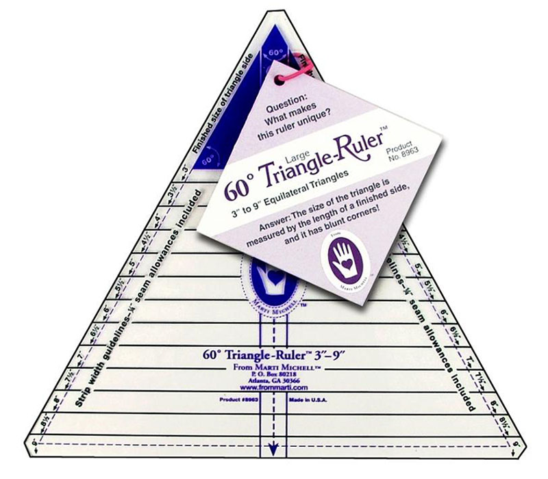Marti Michell - Ruler 60 degree Equlat Triangle 3-inch-9-inch