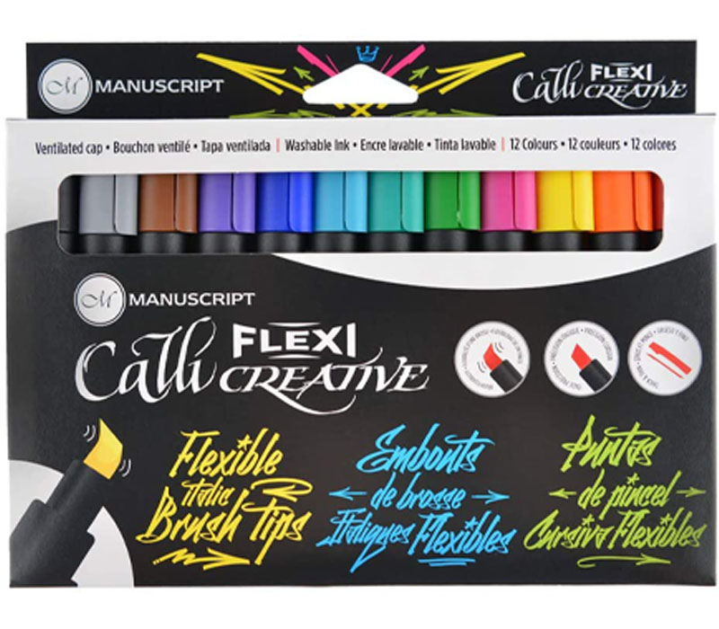 Calligraphy Marker Pen Set Italic Fibre Tip Callicreative -  Sweden