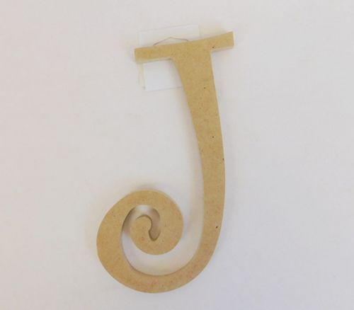 MPI Marketing Wooden Curly Letter - J - 8-inch