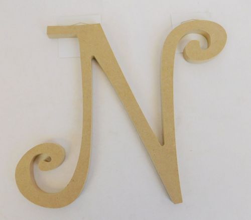 MPI Marketing Wooden Curly Letter - N - 8-inch
