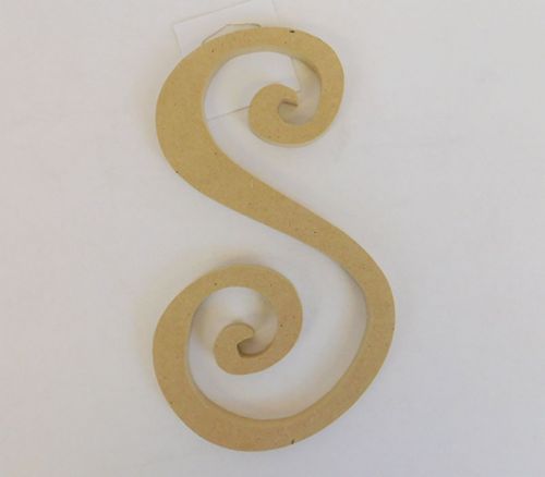 MPI Marketing Wooden Curly Letter - S - 8-inch