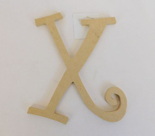 MPI Marketing Wooden Curly Letter - X - 8-inch