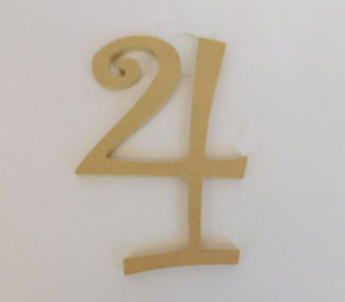 MPI Marketing Wooden Curly Number - 4 - 8-inch