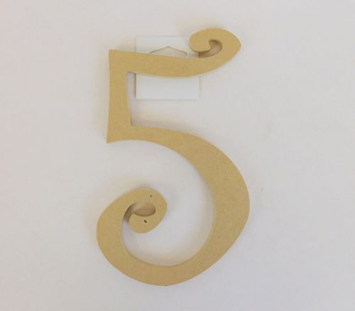 MPI Marketing Wooden Curly Number - 5 - 8-inch