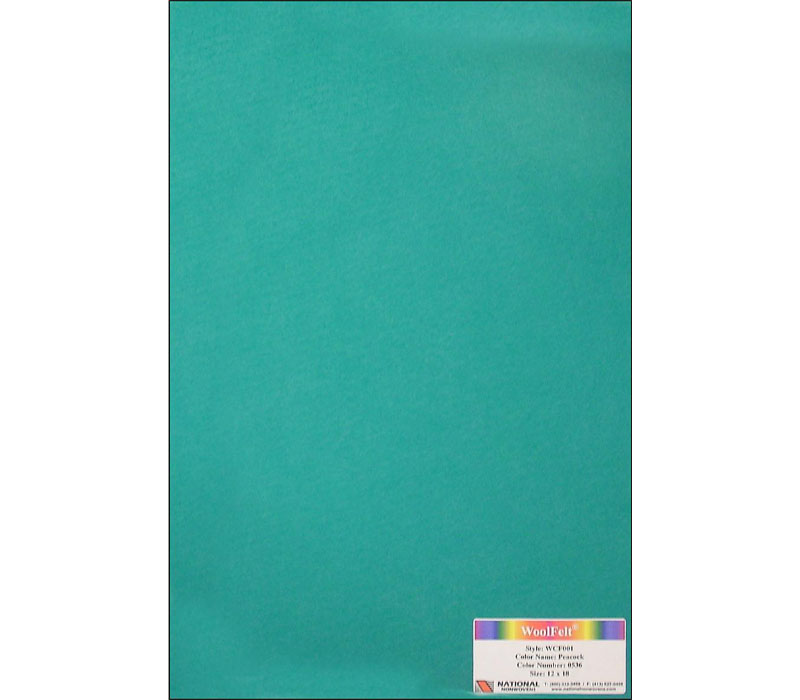 National Nonwovens Wool Felt - 20% - 12-inch x 18-inch - Peacock