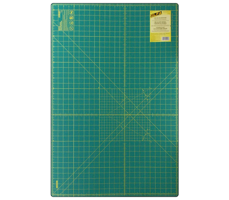 Olfa - Rotary Mat with Grid 1-1/2mm x 24-inch x 36-inch Green