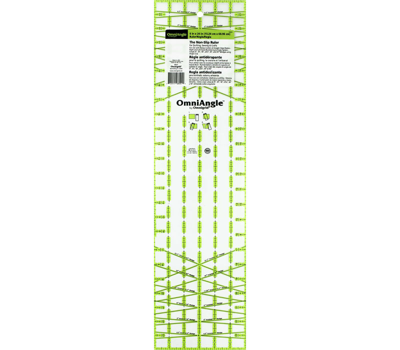 Omnigrid - OmniAngle Ruler Non Slip Neon Wedge 6-inch x 24-inch