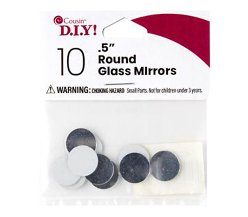Round Glass Mirror Pieces for Craft Making - Big Size