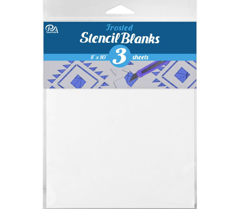 Essentials Stencil Sheets - 8-inch x 10-inch - 3 Piece - Frosted
