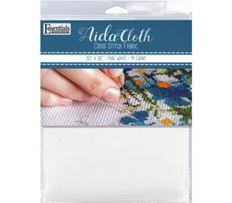 Design Works - Gold Quality White 18 Count Aida Fabric 15 x 18