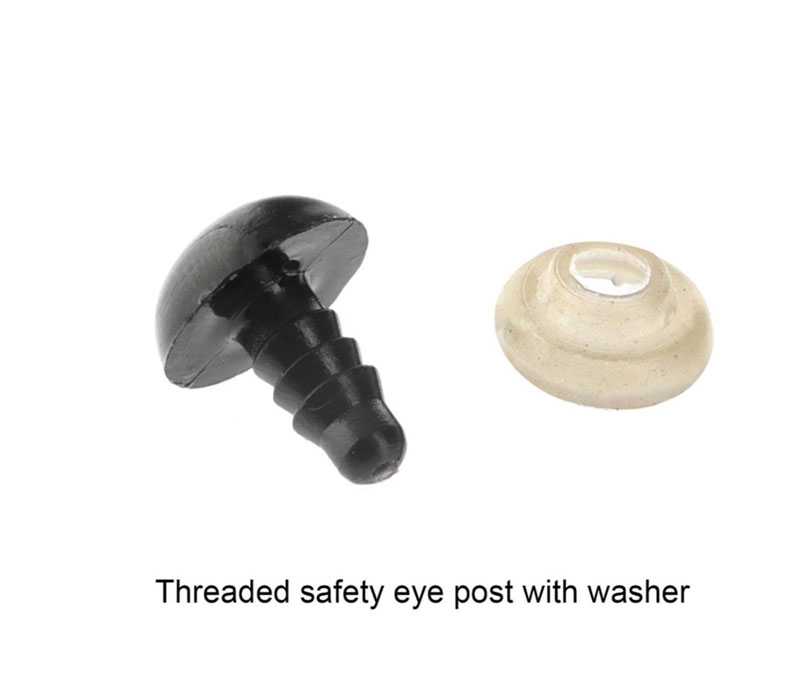 Black Safety Eyes (Screw) - 9mm